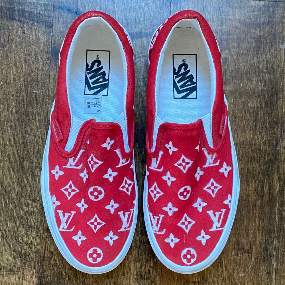 Custom Louis Vuitton x Supreme inspired Vans